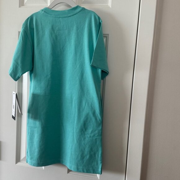 Nike Girls Mint Green T Shirt Dress Front Pockets Size M Medium 6 New with Tags - Picture 9 of 11